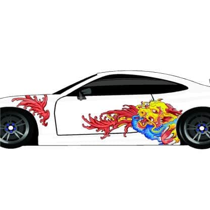Dragon Wave Partial Vehicle Wrap Set