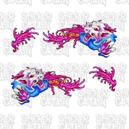 Dragon Wave Partial Vehicle Wrap Set - Image 6